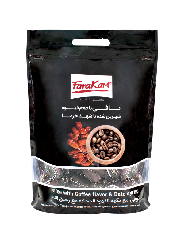 تافی قهوه شیرین شده با شهد خرما 1000 گرمی